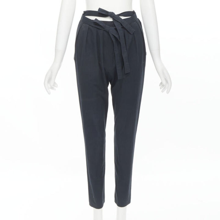 COMME DES GARCONS Vintage 1980s double bow tie waist slim leg pants S