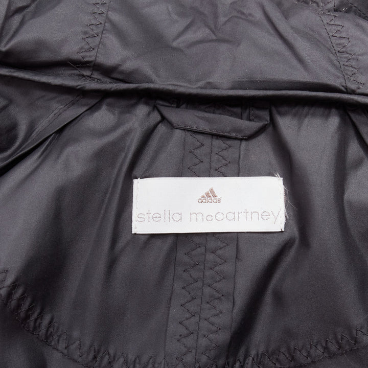 STELLA MCCARTNEY ADIDAS pleated ruffle light nylon windbreaker anorak jacket S