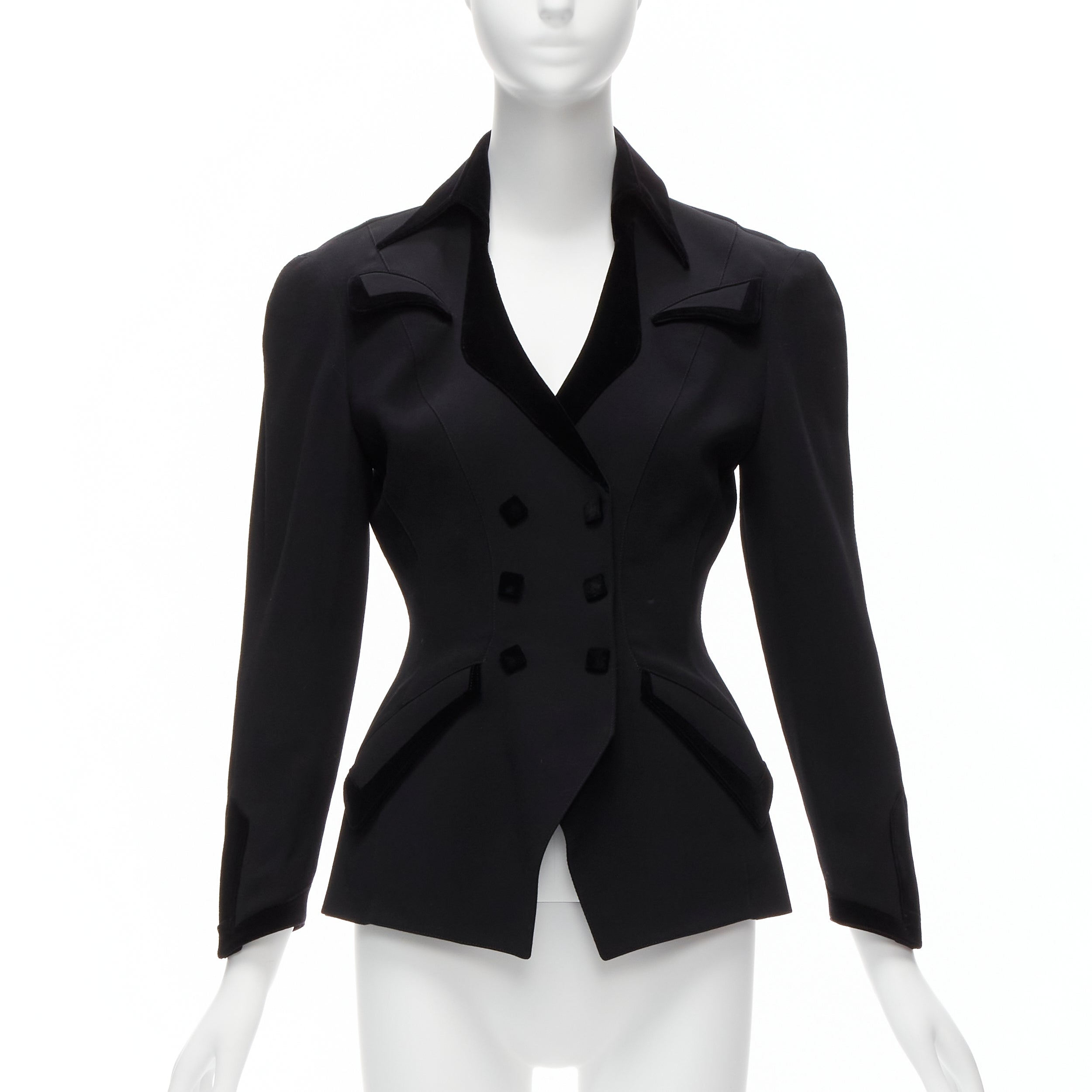 【関税込み】Mugler ブラック Pierced トラウザーズ Mugler: ブラック Pierced トラウザーズ | SSENSE 日本