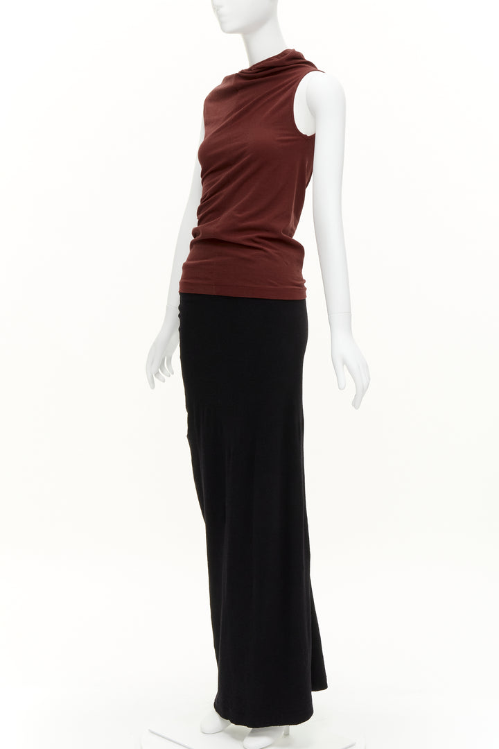 COMME DES GARCONS Vintage 1997 Lumps & Bumps red asymmetric top black skirt M