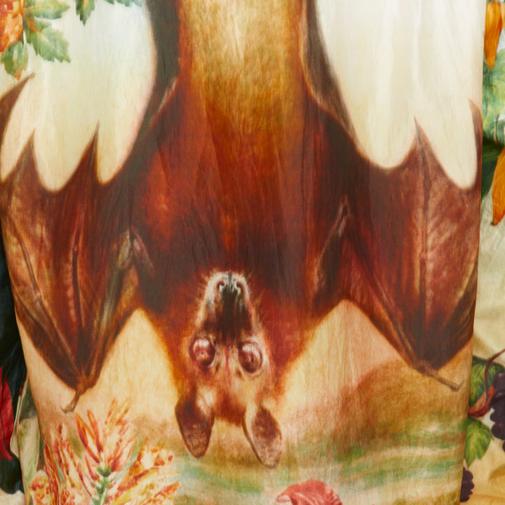 rare SABYASACHI 100% silk parrot bat mixed animal floral print shirt EU42 XL