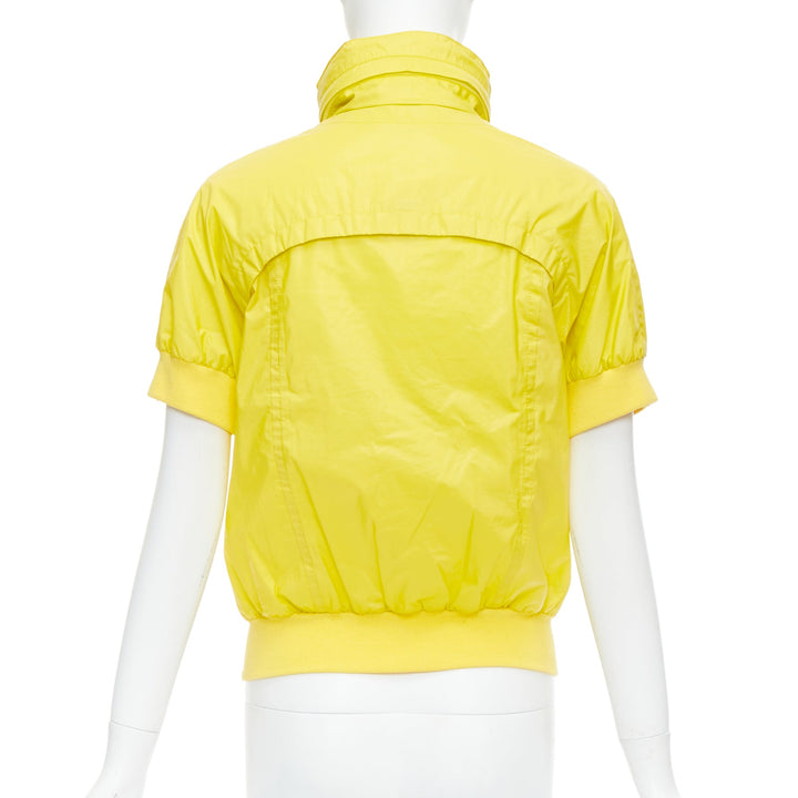 LOUIS VUITTON 2009 yellow monogram short sleeve zip up  jacket FR36 S