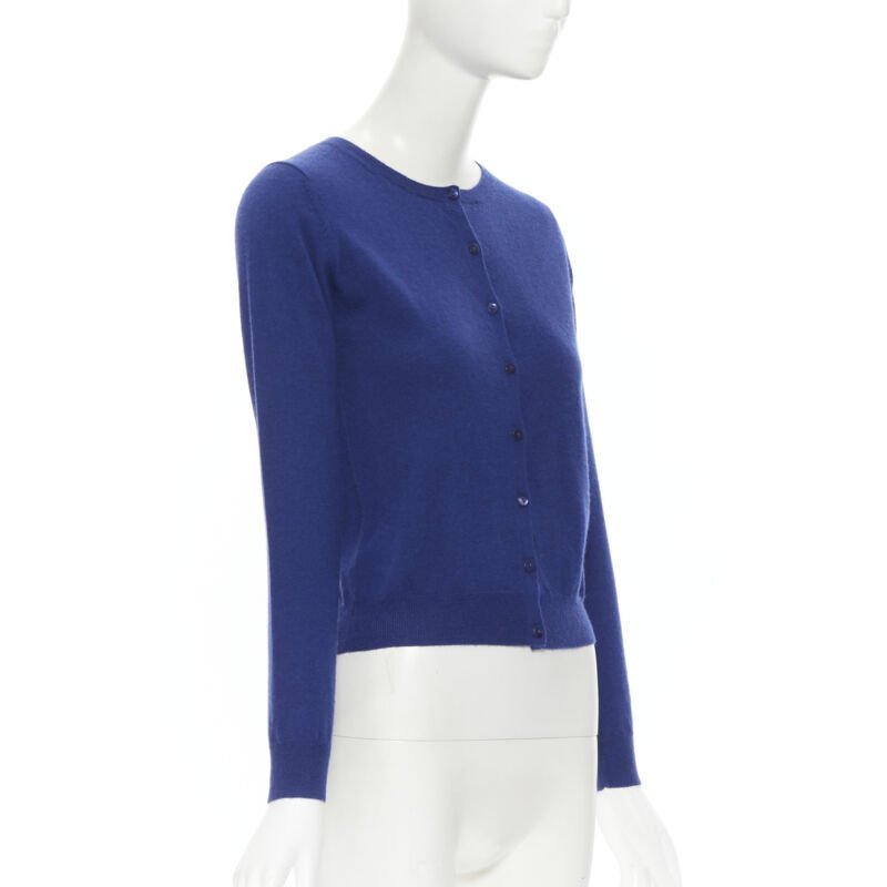 JOSEPH 100% cashmere cobalt blue button front cardigan sweater S