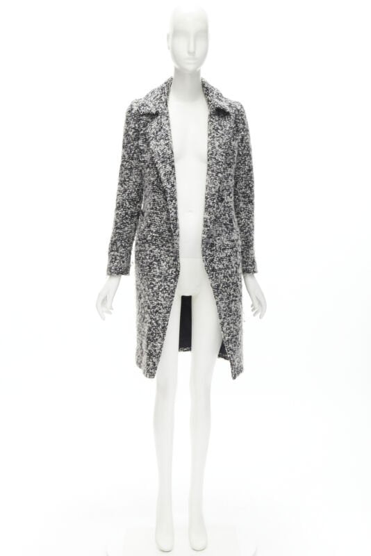 DIOR HOMME AW 2009 Hedi Slimane grey wool boucle coat XXS JP38