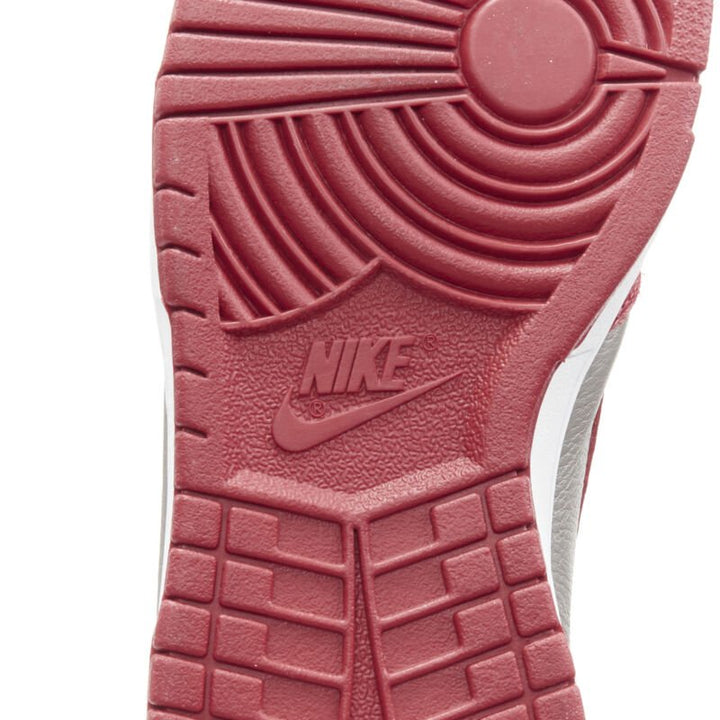 NIKE Dunk High UNLV soft grey university red high top dunk sneaker US8 EU38