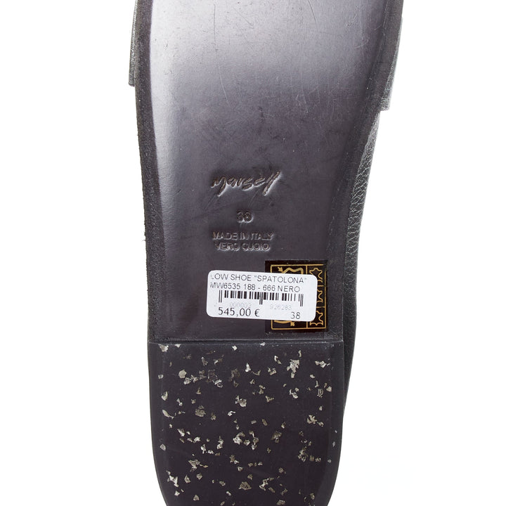 MARSELL Spatolona black square toe elastic back flat loafers EU38