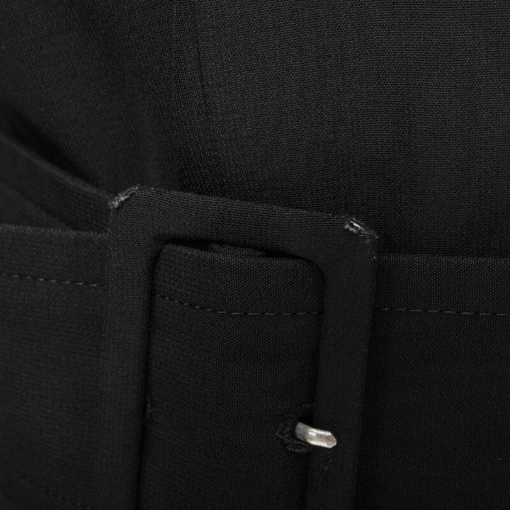 vintage COMME DES GARCONS 1988 black chinese knot semi detached hem blazer S