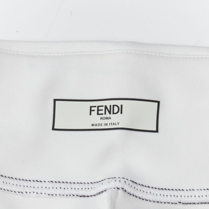 FENDI Karl Loves golf white mesh insert overstitched legging pants XS