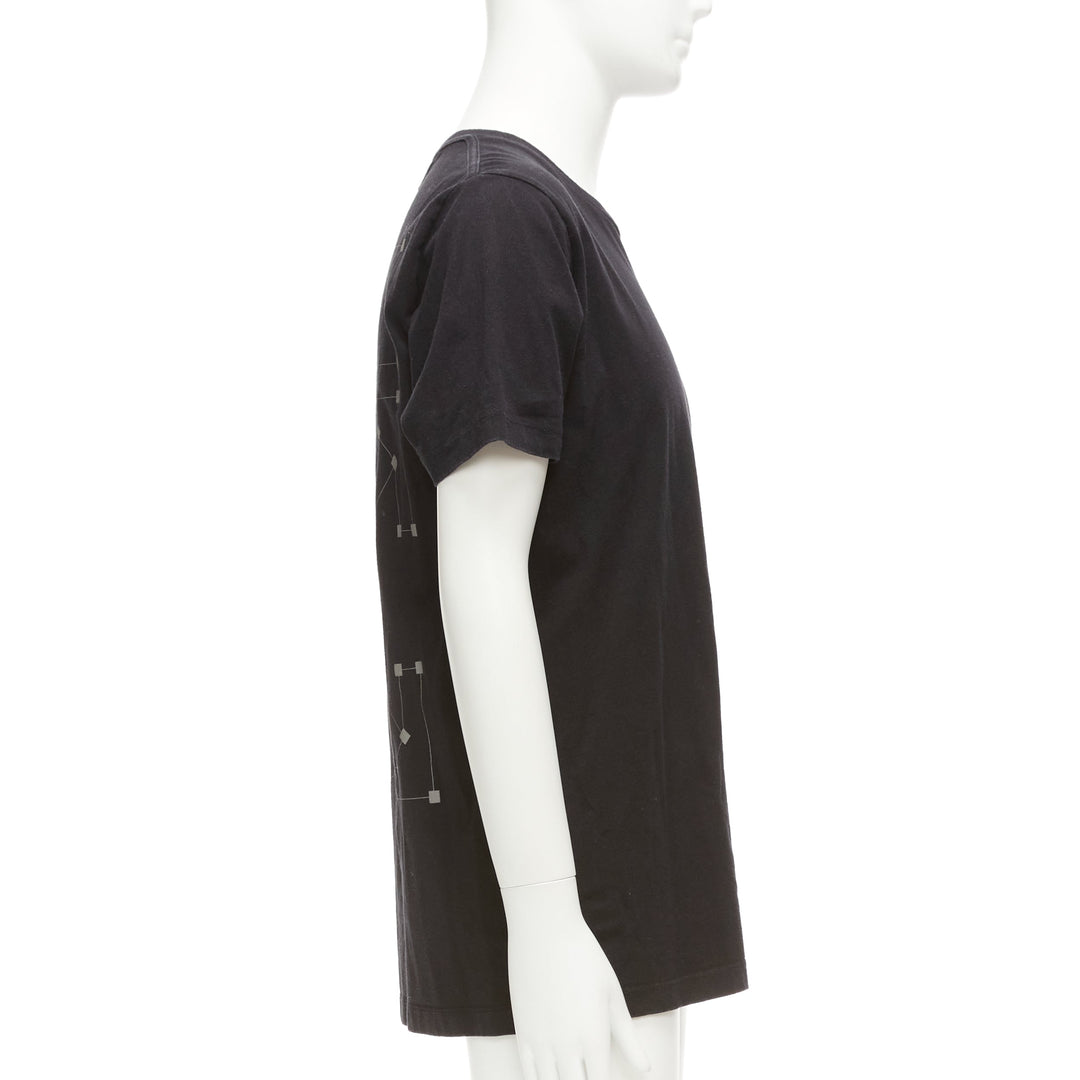 OFF WHITE Virgil Abloh 2020 black logo giant print back cotton tshirt M