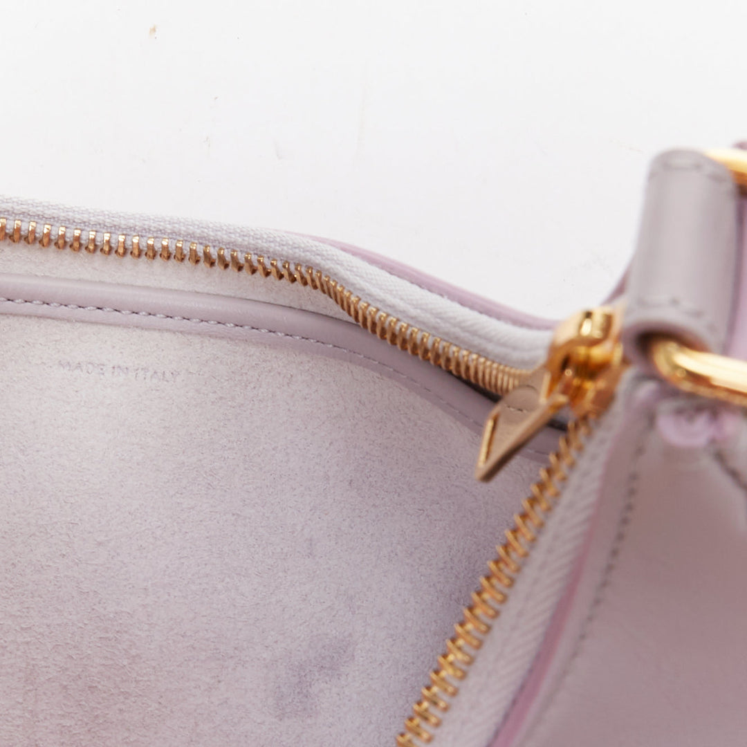 CELINE 2021 Ava lavender purple calfskin leather half moon shoulder bag