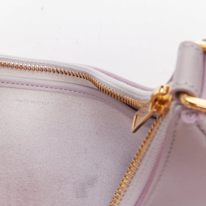 CELINE 2021 Ava lavender purple calfskin leather half moon shoulder bag