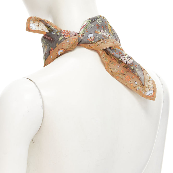 VIVIENNE WESTWOOD orb logo mythical creatures floral handkerchief neckscarf