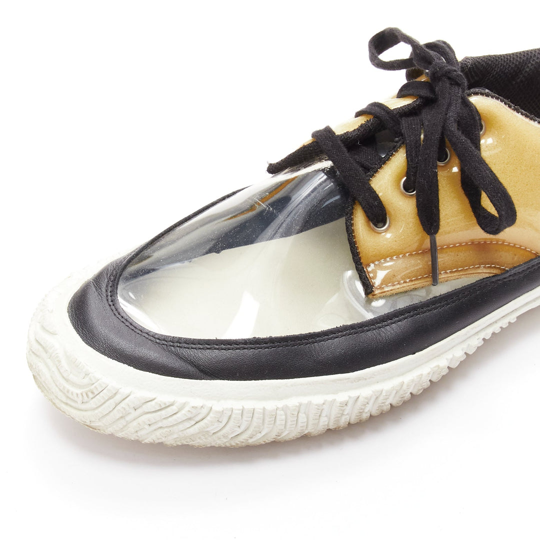 COMME DES GARCONS HOMME PLUS Switching clear beige PVC foam sneakers EU42