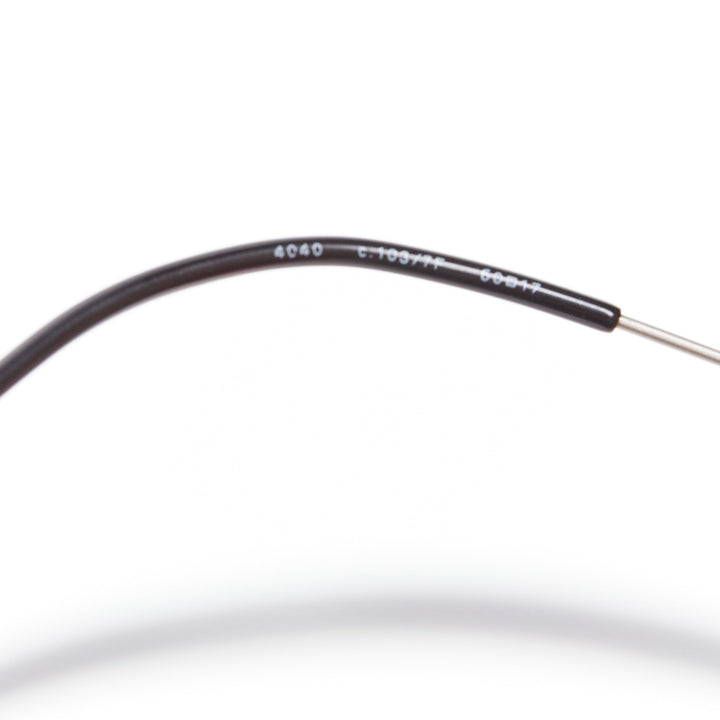 CHANEL Vintage 4040 silver CC logo yellow lens cyber folding sunglasses