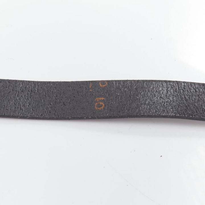 DSQUARED2 2005 gold pink crystal embellsihed crab black leather belt