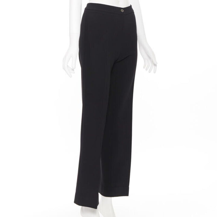 MICHAEL KORS COLLECTION virgin wool black slim leg work trousers pants US2 26"