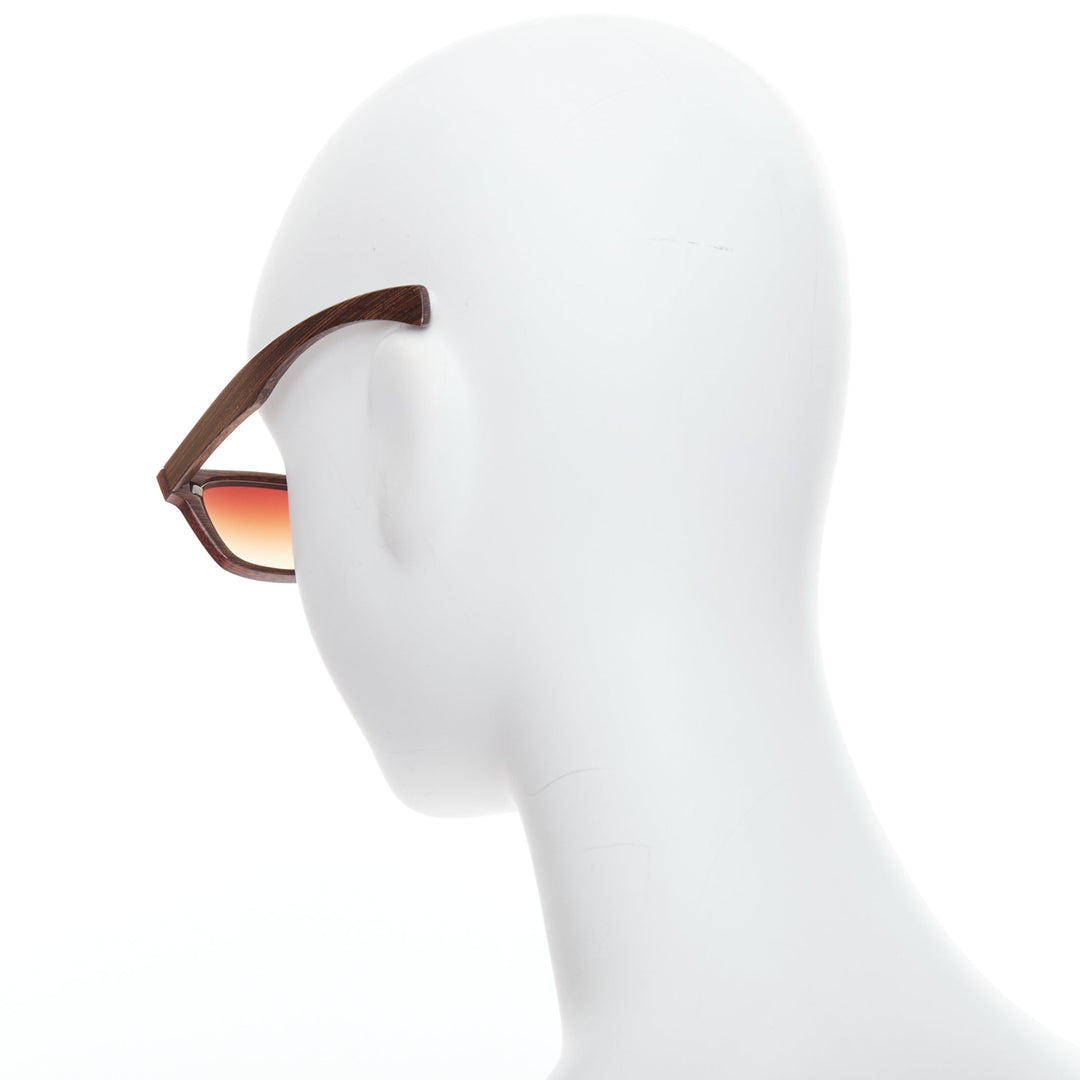 GOLD & WOOD B08.2 brown wood ombre lens spring sunglasses