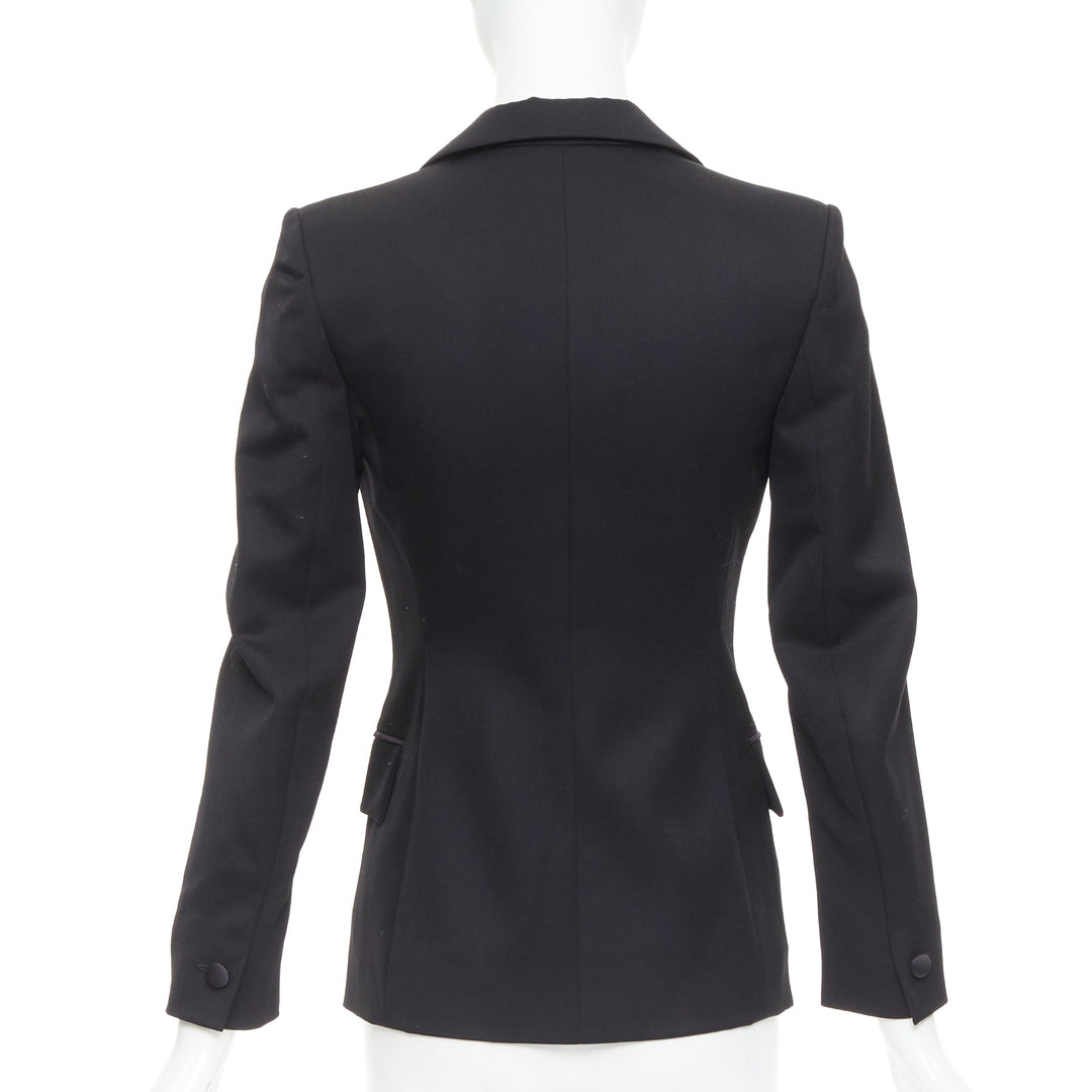 YVES SAINT LAURENT 2012 EDITION SOIR blackwool Le Smoking tuxedo jacket FR34 XS