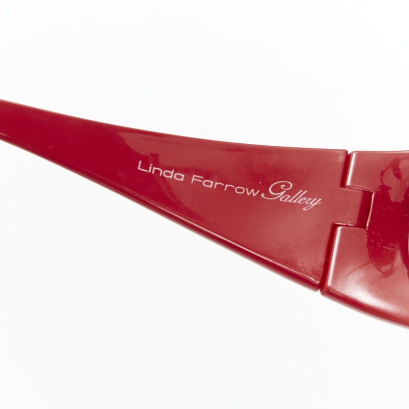 rare BERNARD WILLHELM LINDA FARROW PW003 red mould nose masked sunglasses