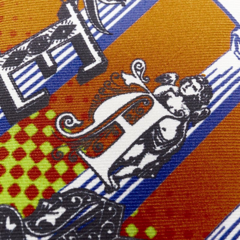 VERSACE Pop Temple Vintage Tribute print silk tie ICR7001 A236195 A7000