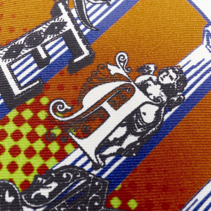 VERSACE Pop Temple Vintage Tribute print silk tie ICR7001 A236195 A7000