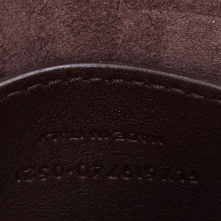 SAINT LAURENT Kaia brown heart embossed print YSL crossbody bag