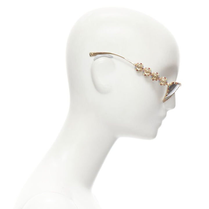 VERSACE 2019 Runway Signature Medusa rhinestone crystal sunglasses Rare