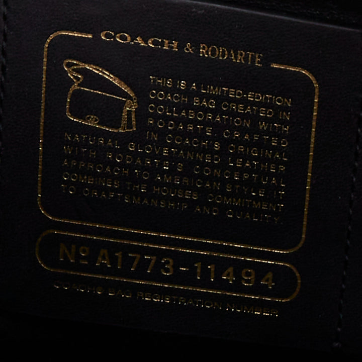 COACH RODARTE Courier multicolour floral applique leather chain crossbody bag