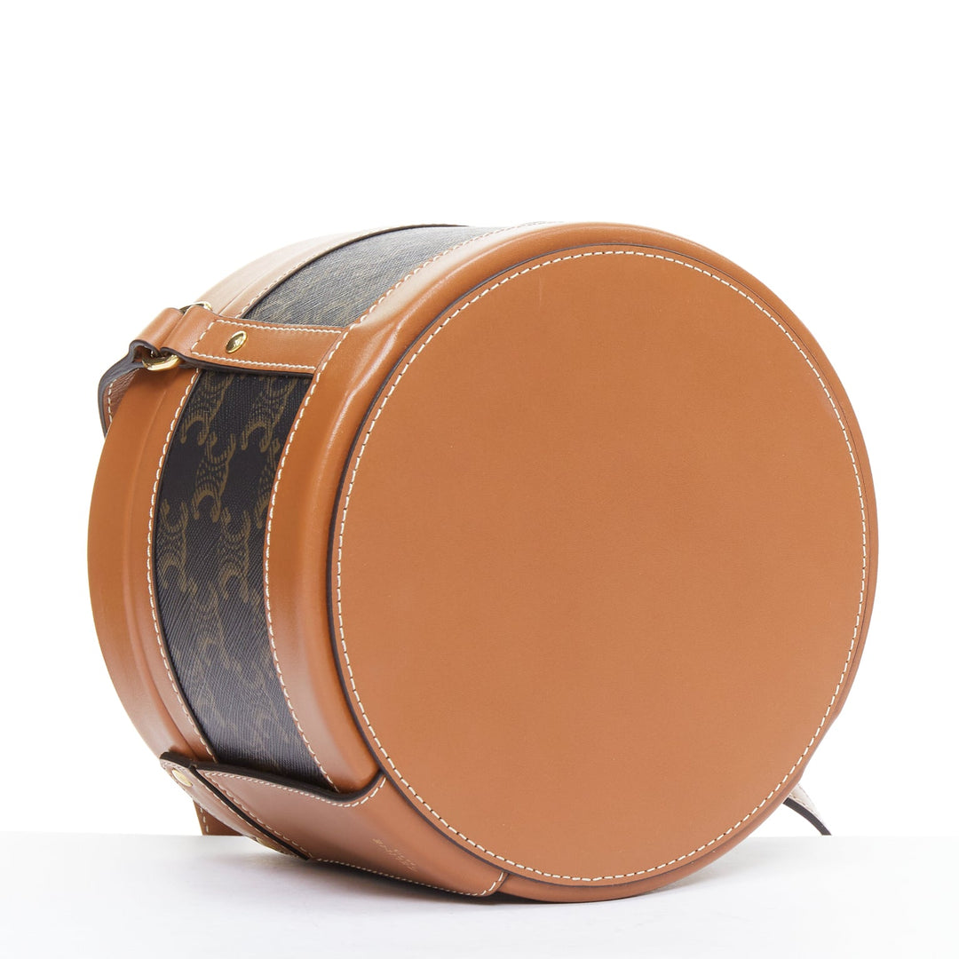 CELINE 2021 Tambour brown Triomphe crossbody circe bag Blackpink Lisa