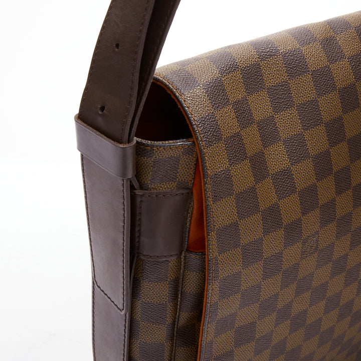 LOUIS VUITTON Bastille Ebene brown Damier LV logo canvas messenger crossbody bag