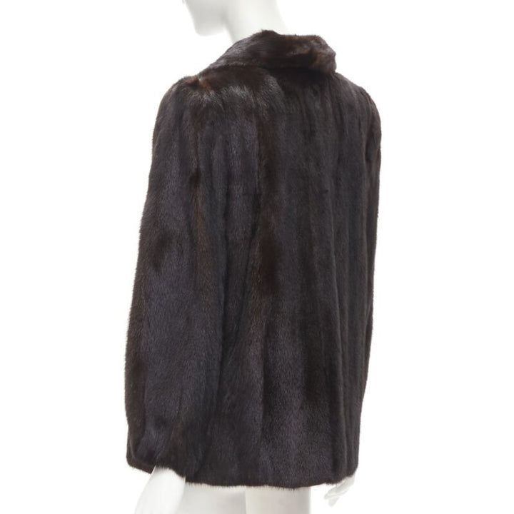 SIBERIAN FUR STORE HONG KONG  fur dark brown short shawl collar short jacket S
