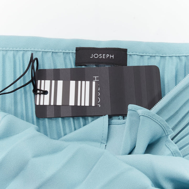 JOSEPH Abbot blue accordion pleats center seam round table skirt FR34 XS