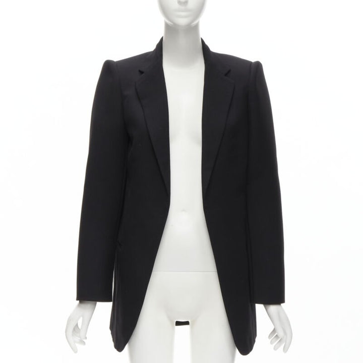 BALENCIAGA DEMNA 2019 black wool power padded shoulder oversized blazer FR34 XS