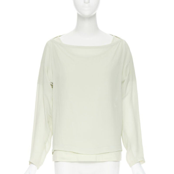 vintage COMME DES GARCONS 1990 mint green double layered long sleeve top M