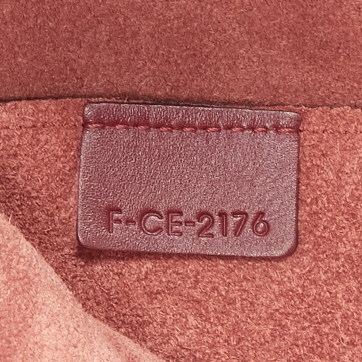 LD COELINE Phoebe Philo 2016 Medium Shopper burgundy black envelop pocket bag