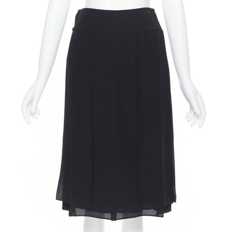 MICHAEL KORS COLLECTION  100% silk flapper hem knee length skirt US0 25"