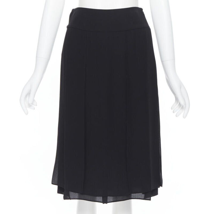 MICHAEL KORS COLLECTION  100% silk flapper hem knee length skirt US0 25"