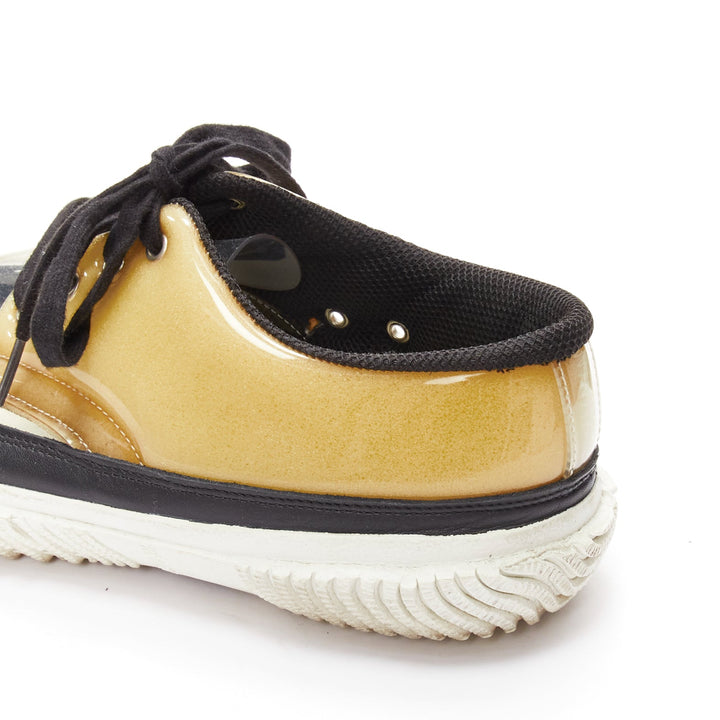 COMME DES GARCONS HOMME PLUS Switching clear beige PVC foam sneakers EU42