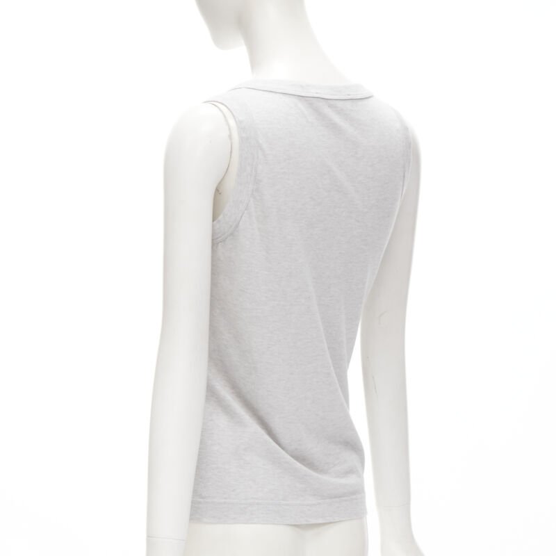 DOLCE GABBANA Vintage Cinematic Actress Y2K print grey tank top IT38 XS