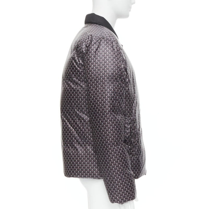 FENDI Reversible black Monster Bug Eye nylon goose down puffer jacket EU48 M