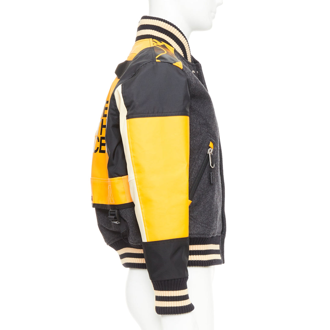 rare JUNYA WATANABE North Face 2017 yellow grey duffel deconstructed bomber XS