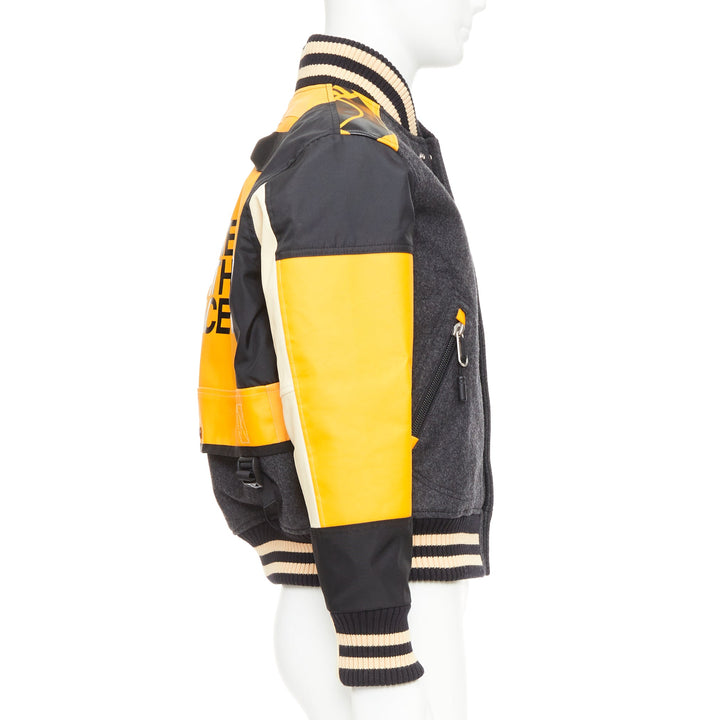 rare JUNYA WATANABE North Face 2017 yellow grey duffel deconstructed bomber XS