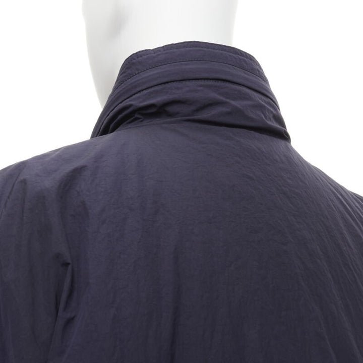 BALENCIAGA Demna 2018 navy blue padded logo cotton lined puffer coat IT46 XS