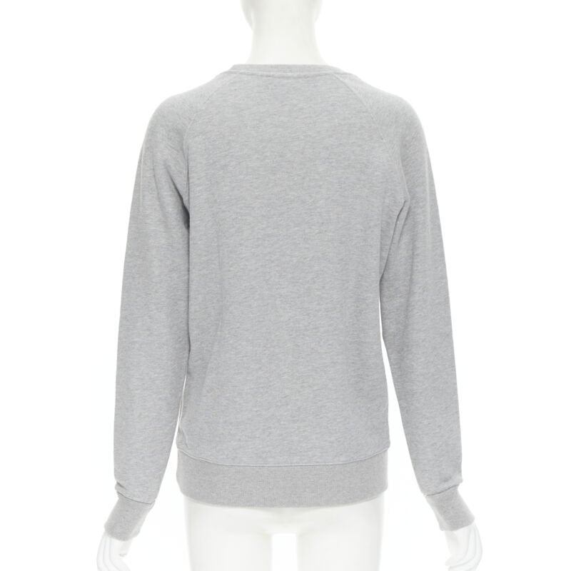 MAISON KITSUNE 100% cotton jersey fox embroidery logo pullover sweater XXS