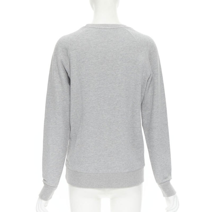 MAISON KITSUNE 100% cotton jersey fox embroidery logo pullover sweater XXS