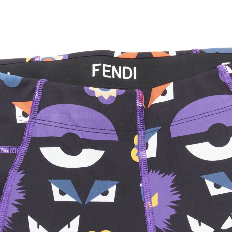 FNEDI Monster Bug Eye black graphic print Activewear leggings