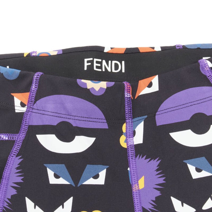 FNEDI Monster Bug Eye black graphic print Activewear leggings