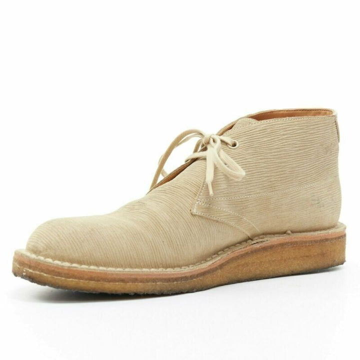LOUIS VUITTON taupe sand epi suede crepe sole ankle desert boot UK5 EU39