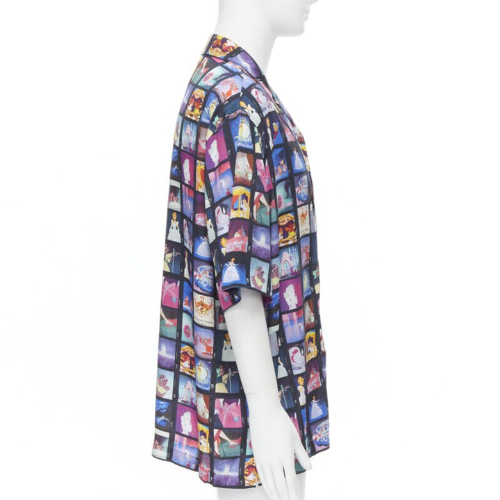 VERSACE DISNEY Limited Edition Cinderella print short bowling shirt EU42 XL