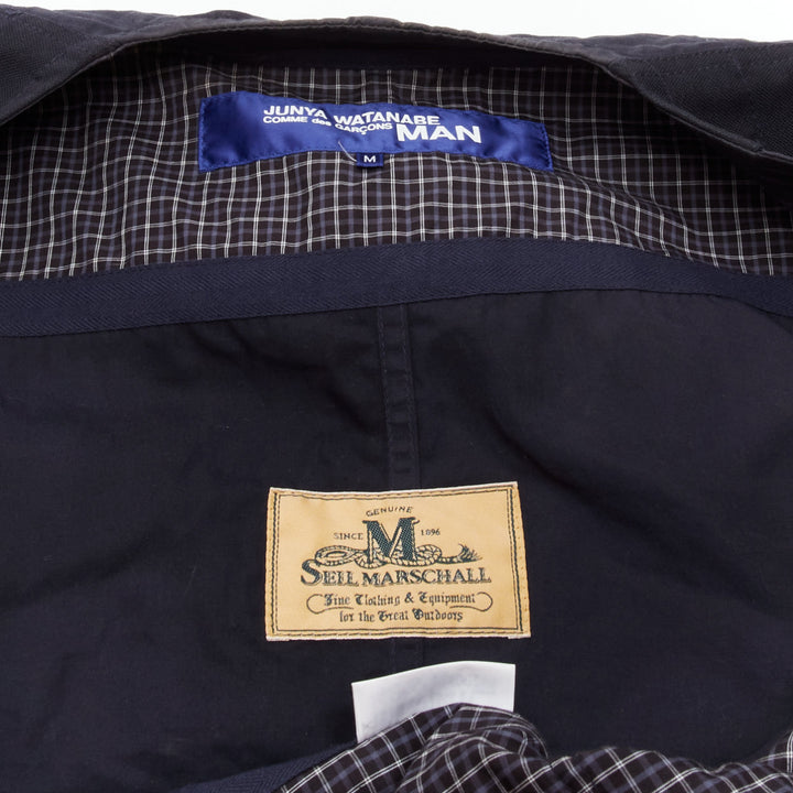JUNYA WATANABE MAN HERVIER 2013 Reversible navy brown suede fisherman vest M